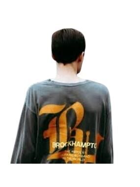 Brockhampton Long Sleeve Shirt Gray Graphic Band Tee Large